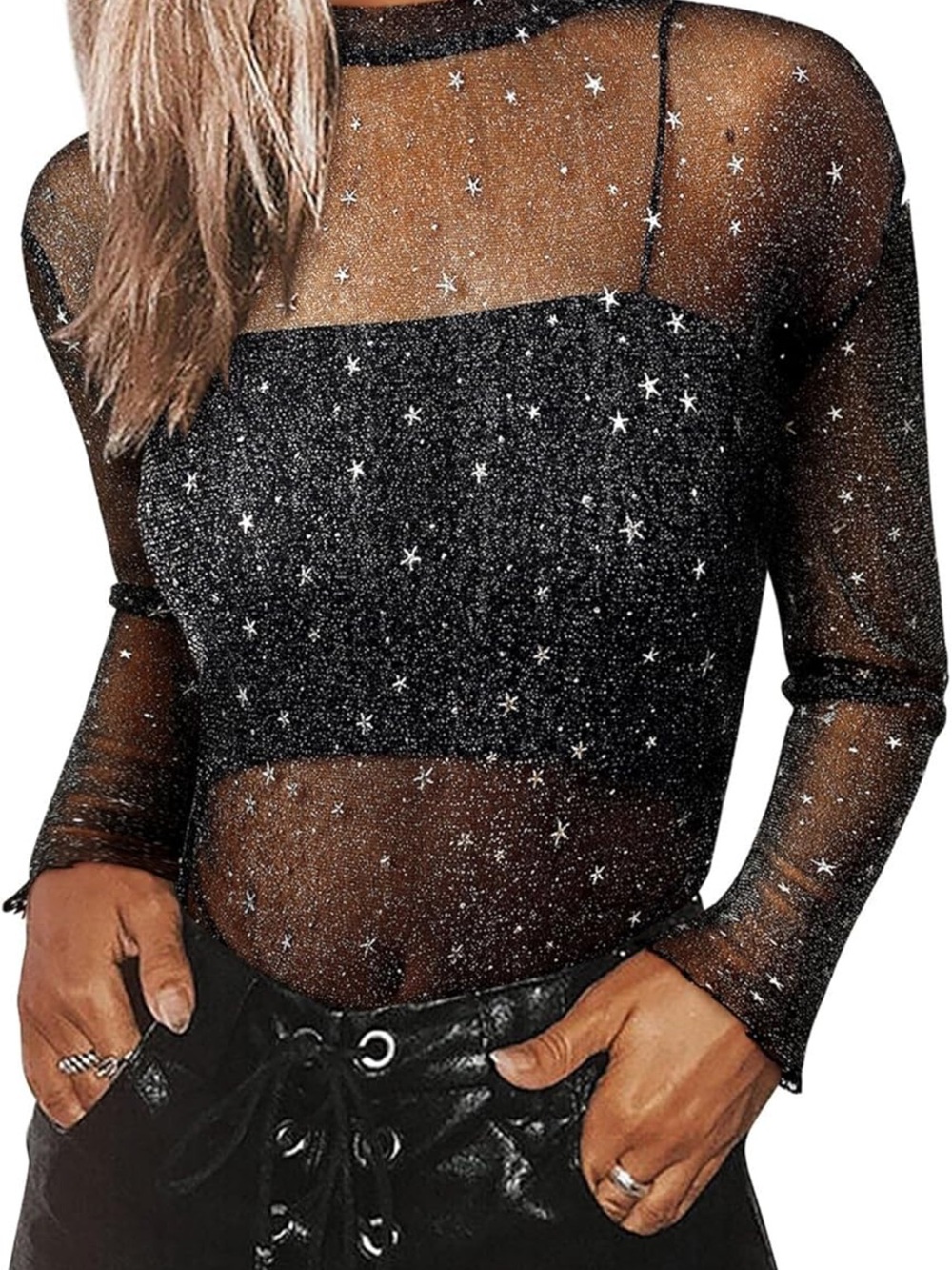 Sparkle Mock Neck Undershirt